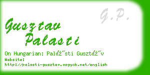 gusztav palasti business card